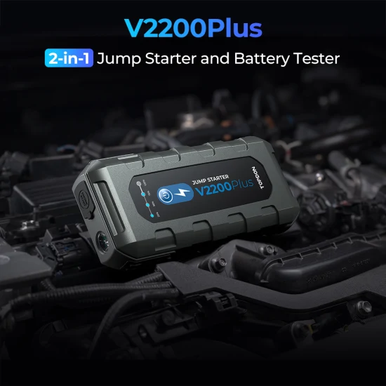 Topdon V2200plus 2200A 12V 16000mAh herramienta de emergencia para coche portátil vehículos batería Booster Box Pack Power Bank 2