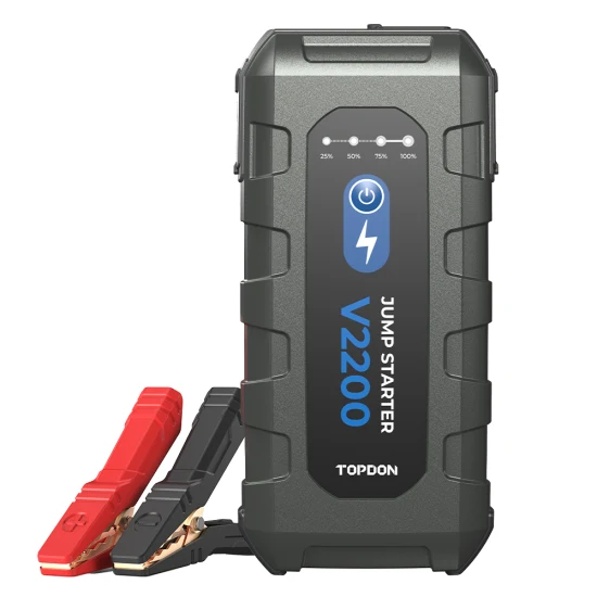 Topdon V2200 2000A 12V 16000mAh Boost 35 veces por carga Kit de emergencia portátil multifunción para automóvil Jumper Pack Box Power Bank Auto Battery Booster Jump Starter